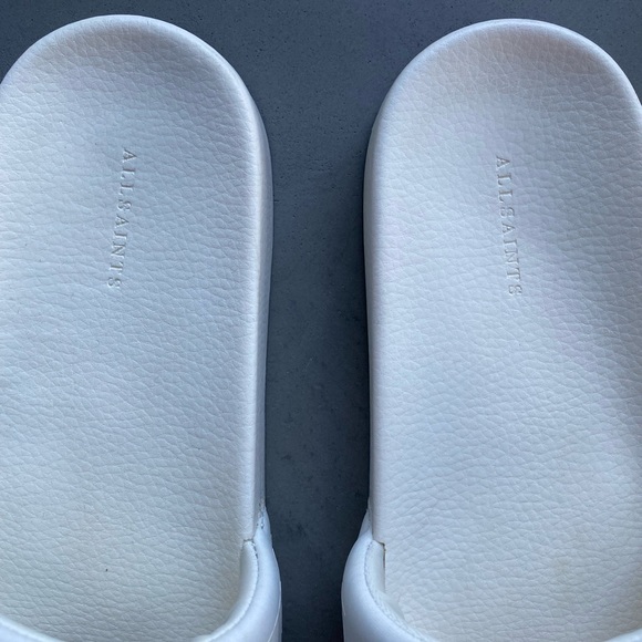 All Saints White Puffer Flip Flops Sliders 38 7.5 allsaints sandal balenciaga - Picture 5 of 10